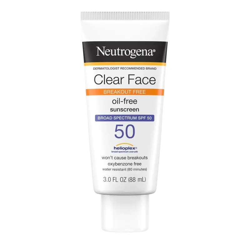 Neutrogena Clear Face Liquid Lotion Sunscreen SPF 50 product pack